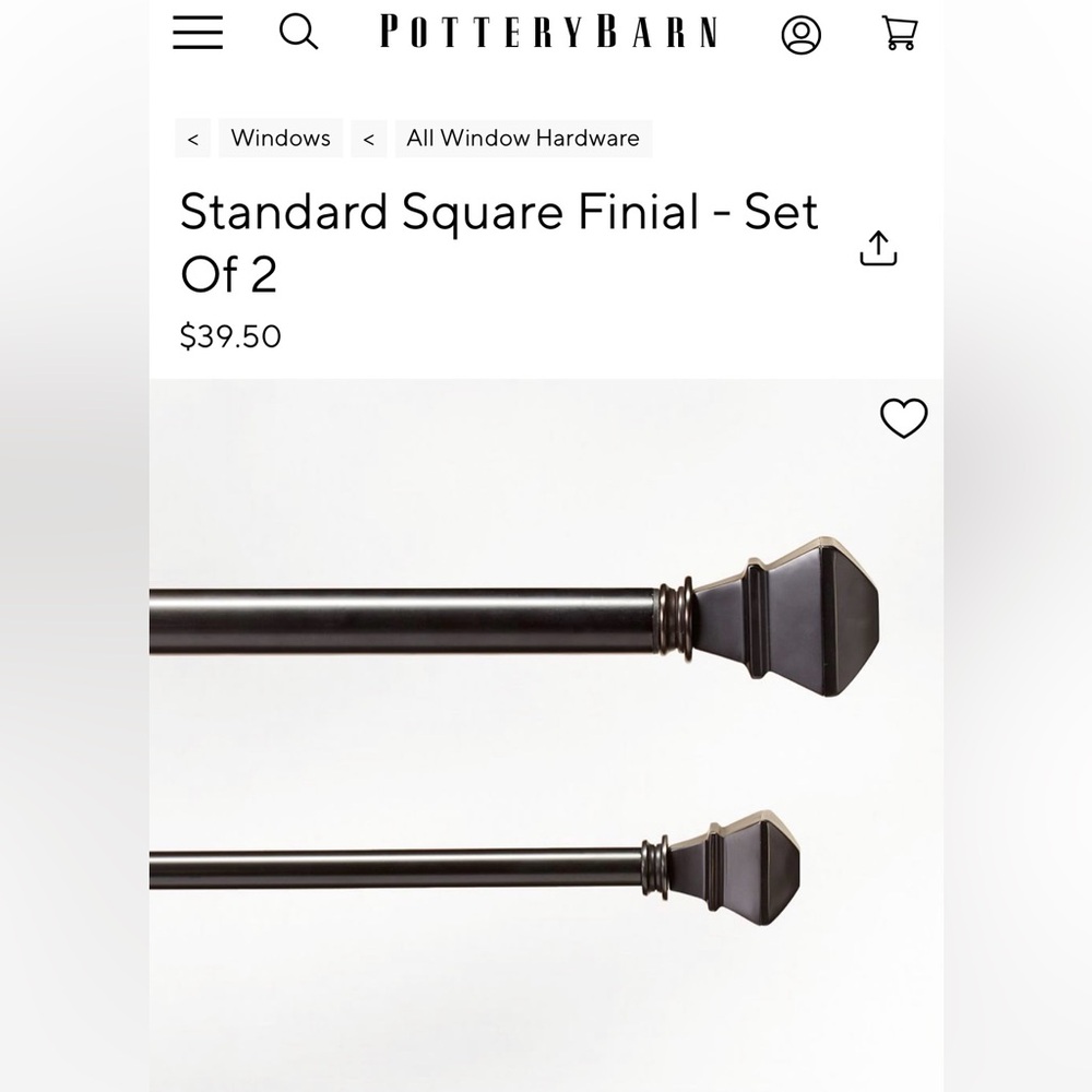Pottery Barn Antique Bronze Finial Set